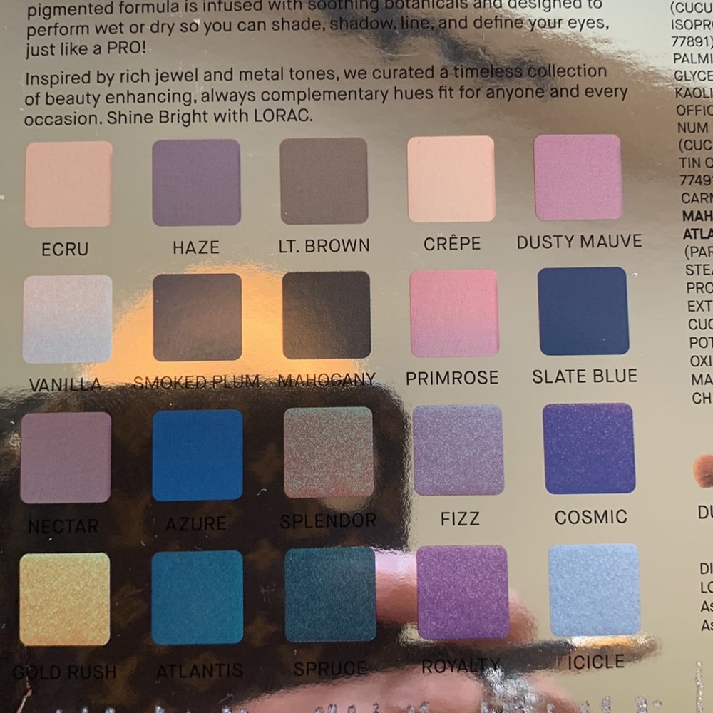 LORAC SHINE BRIGHT PRO EYE SHADOW PALETTE, $154 value, NIB - Picture 1 of 10